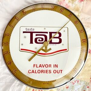 Vintage 1970’s Tab Soda Coca Cola Advertising Collectible Wall Thermometer